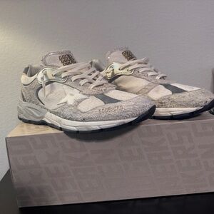 Golden Goose Dad-Stars White and Gray. Size 44. 100% Authentic.